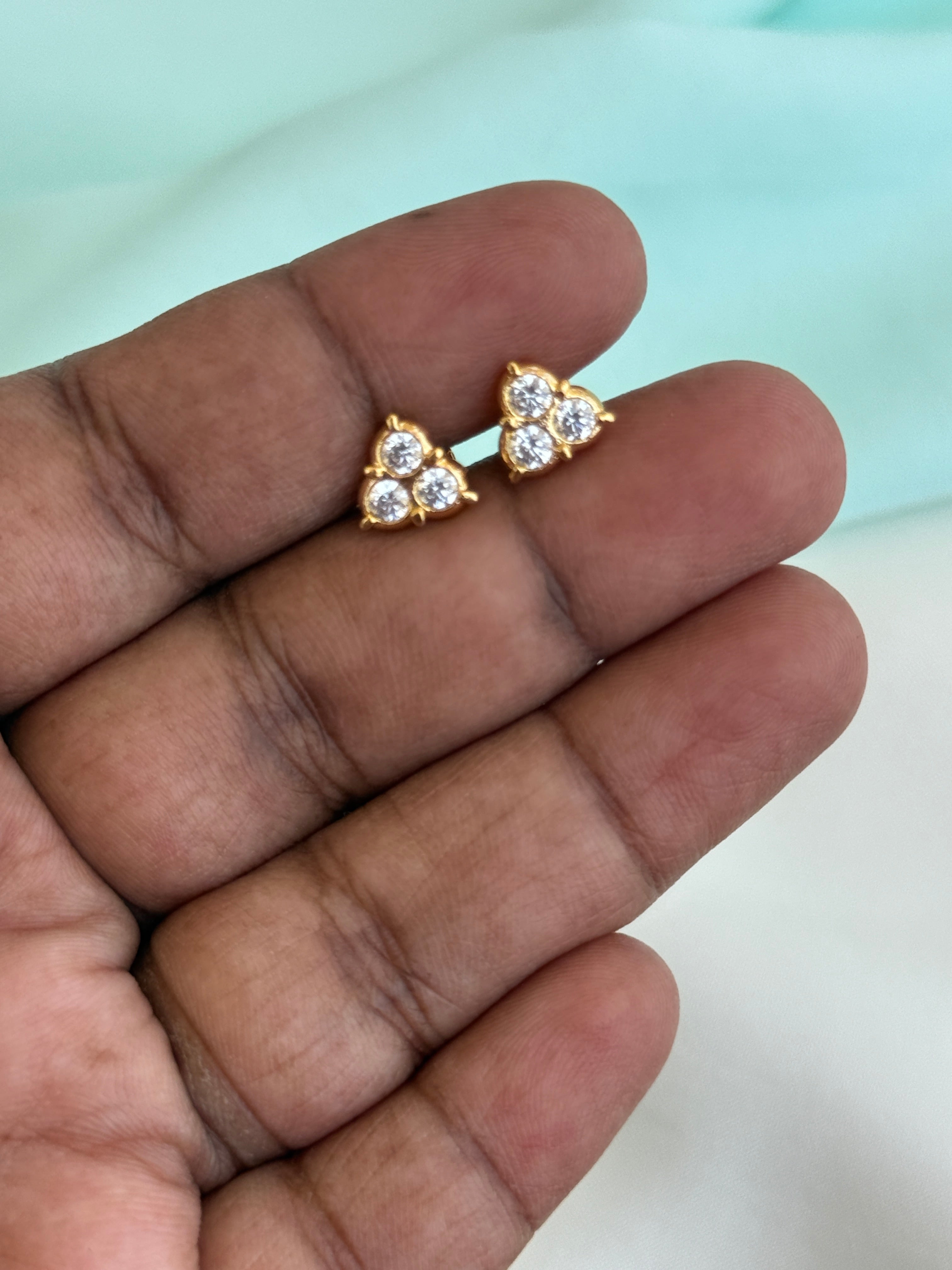 Ph176 panchaloham studs 3 stone studs suits for kids