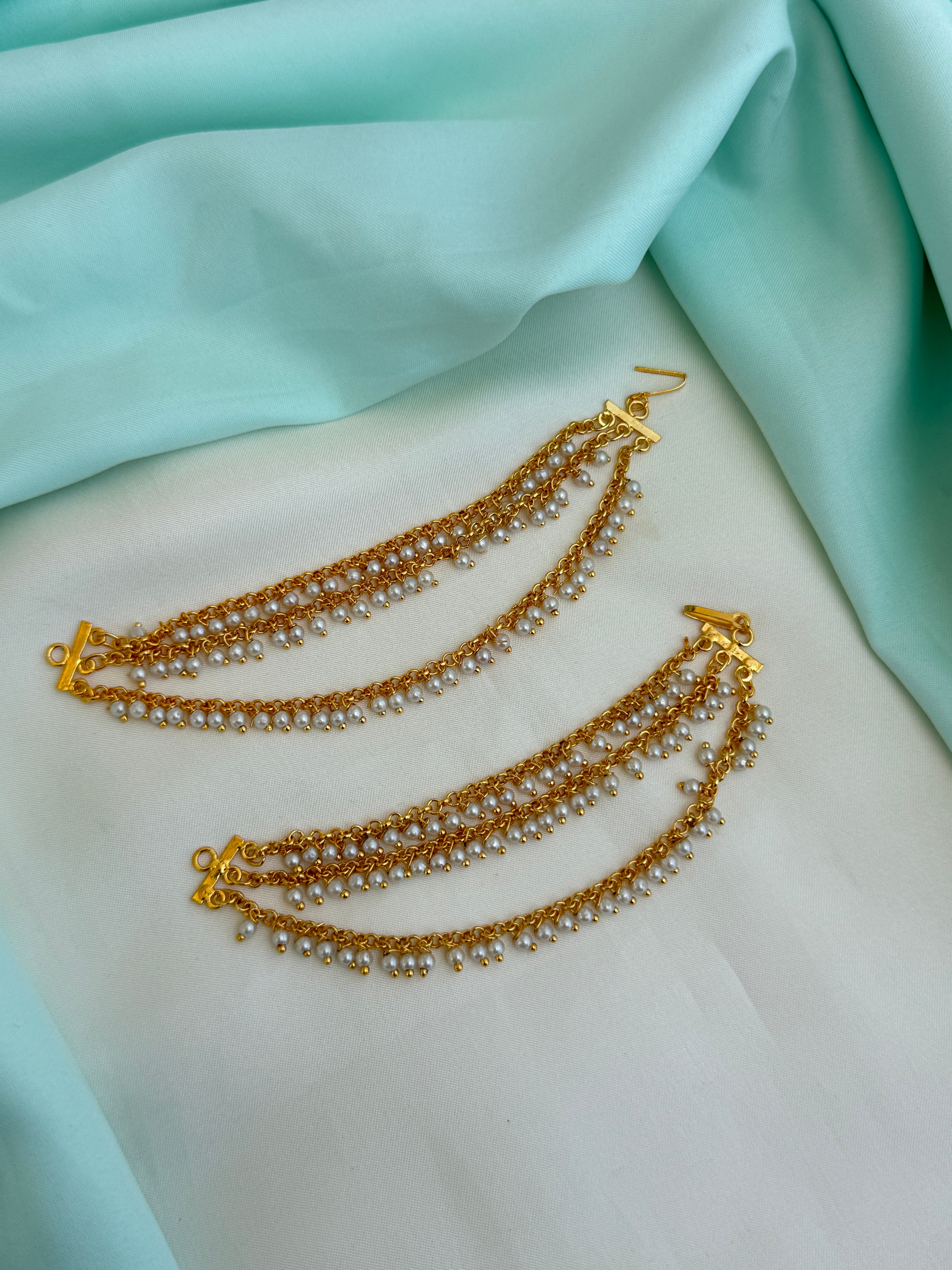 Ch228 3 layer's pearls matt finish chempaswaralu