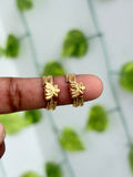 Panchaloham polished lotus design toe rings Tr016