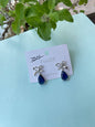 Silver Bow stone pearl hanging in 4 colors