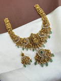 Ns354 uncuts cz nakshi lakshmi Devi neckset
