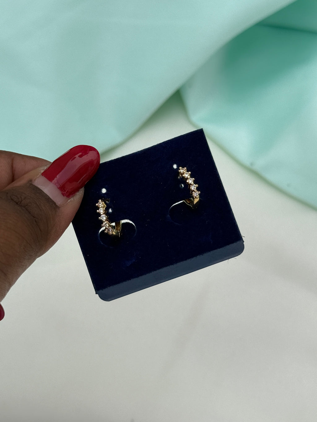 St049 anti tarnish hoops earrings