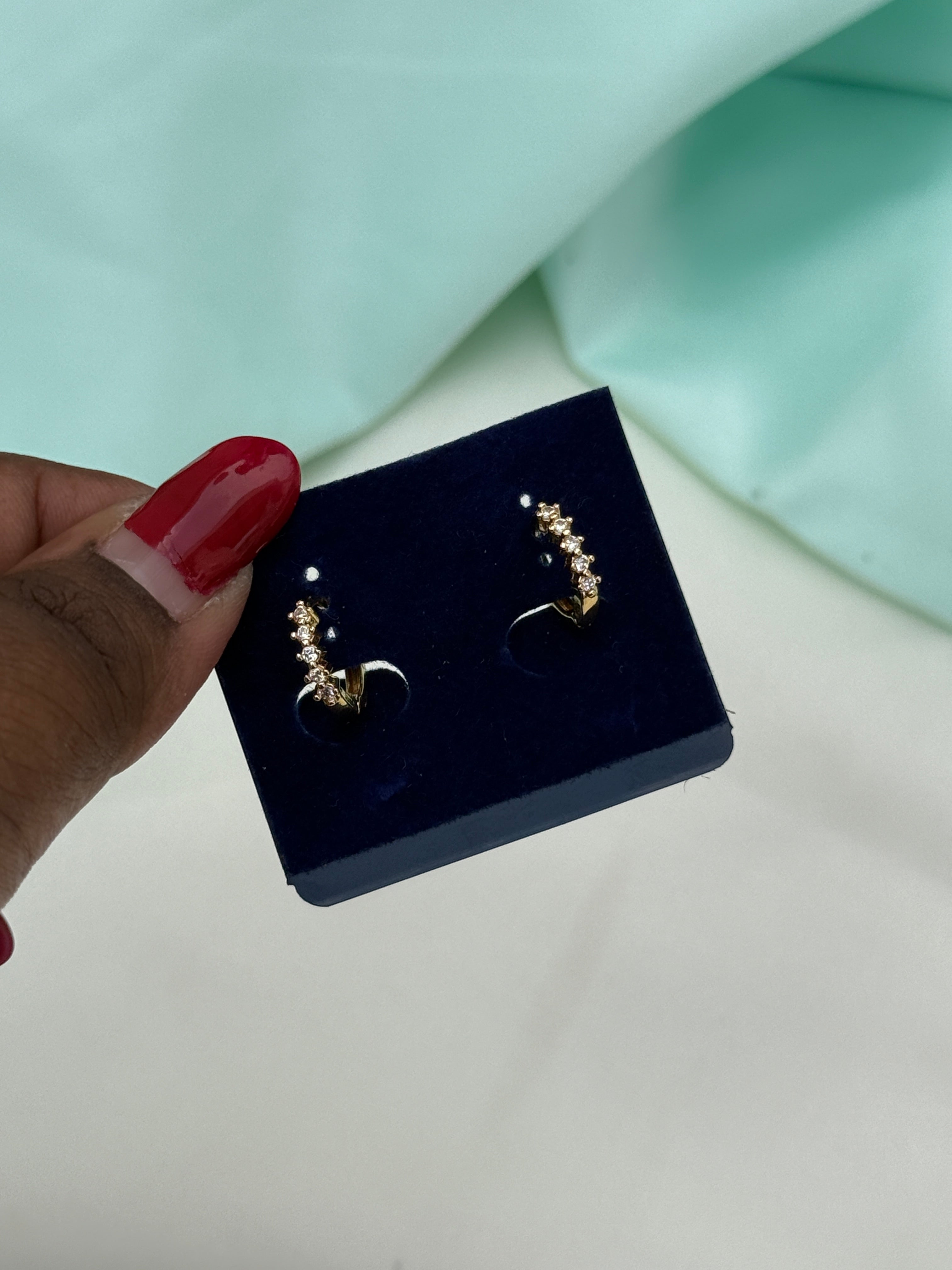 St049 anti tarnish hoops earrings