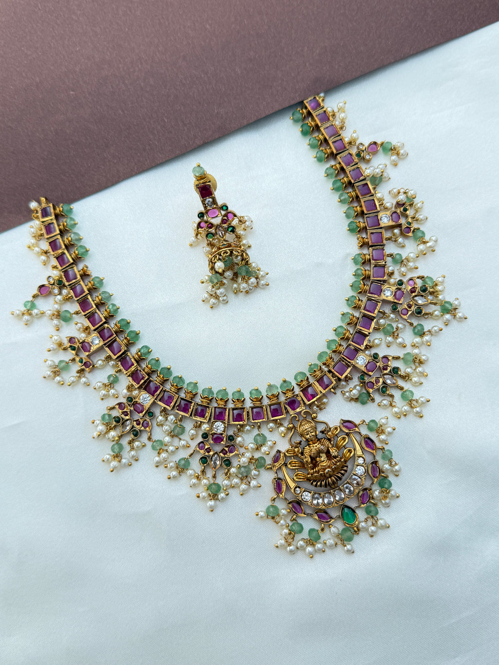 Ns576 Lakshmi devi kemp guttapusalu neckset