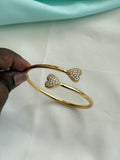 Ph534 panchaloham polished heart stones 2.6 to 2.8 size openable kada