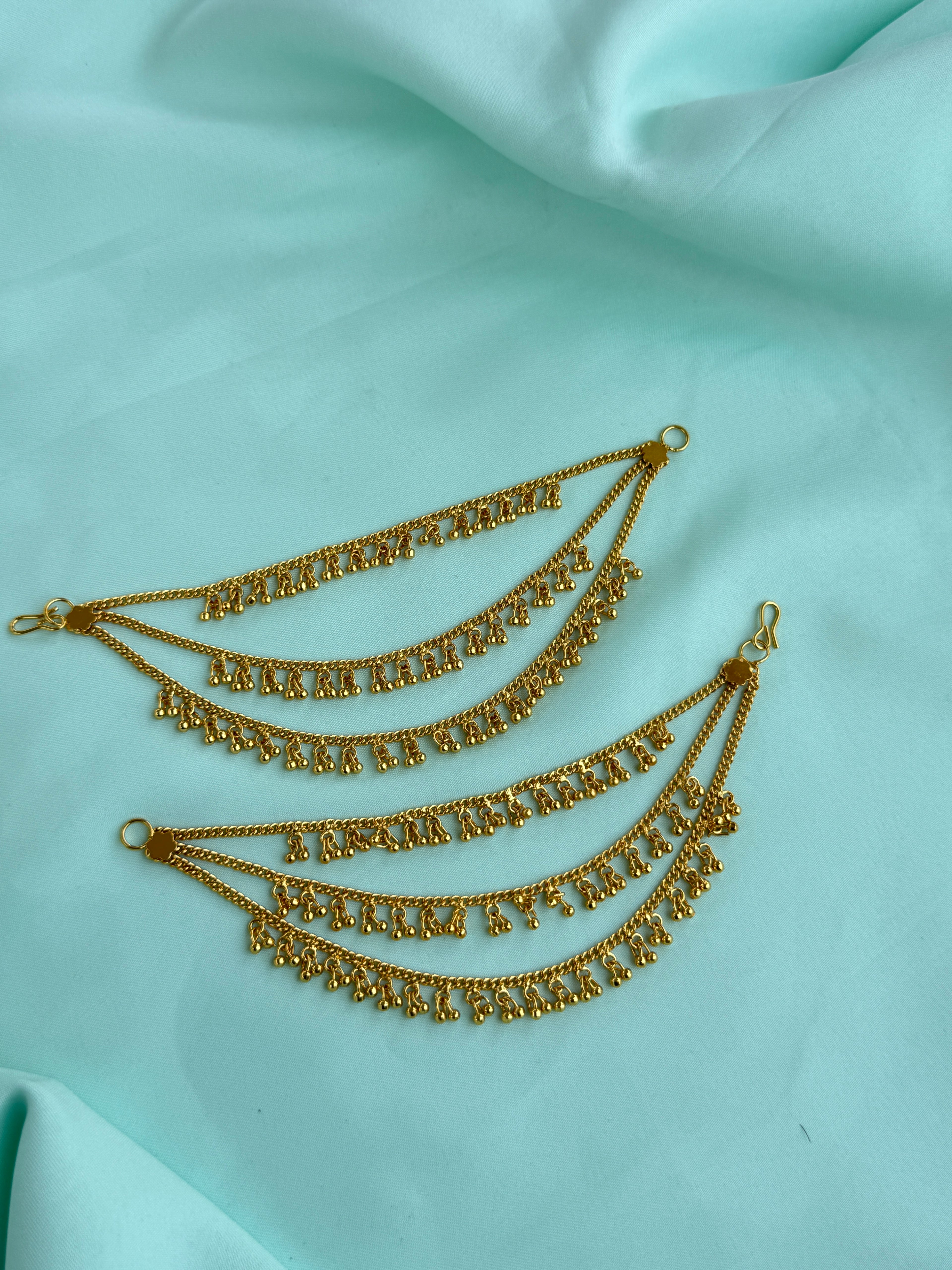 Ch229 3 layer's gold balls matt finish chempaswaralu