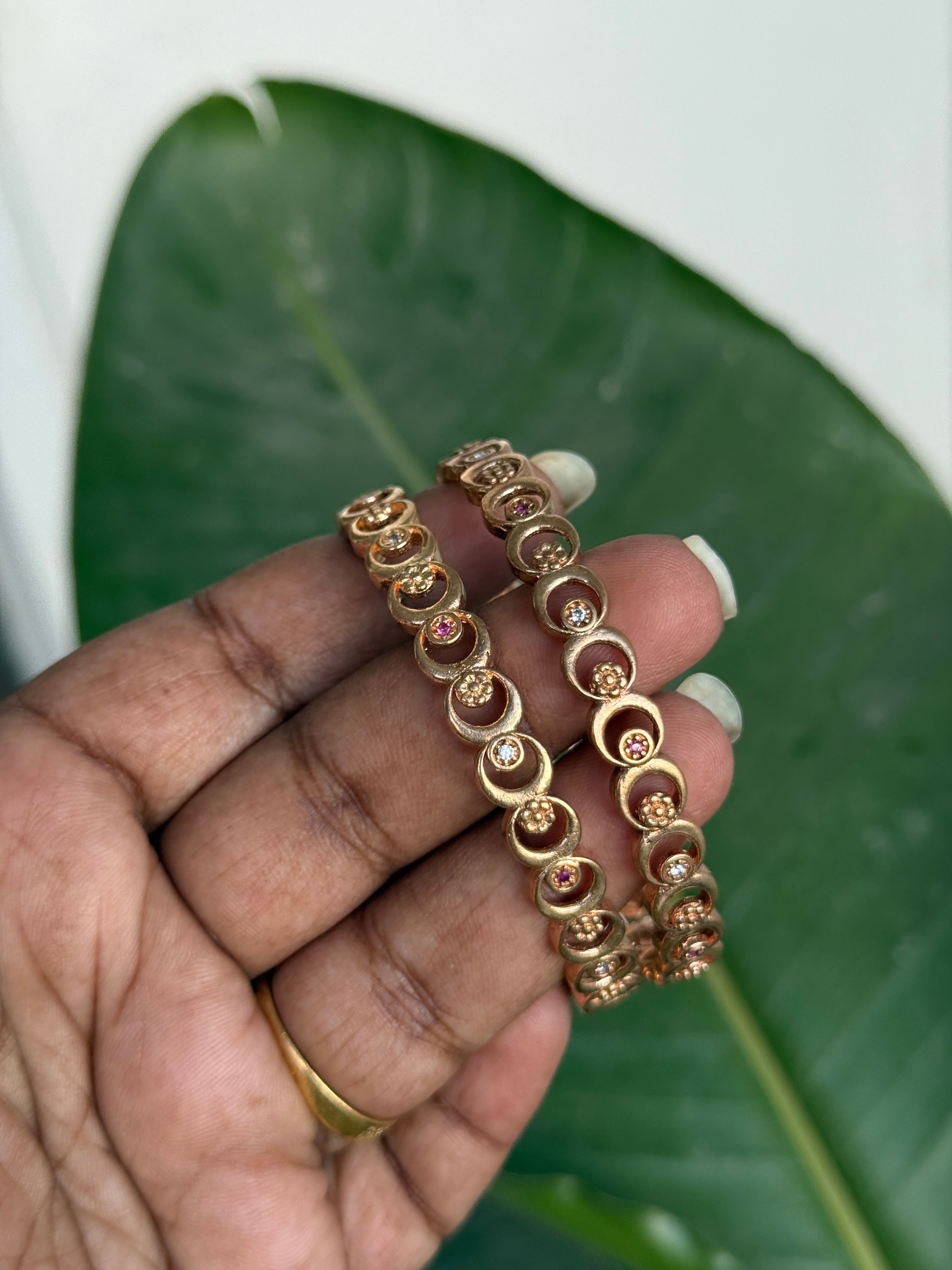 Ph056 unpolished panchaloham impon bangles