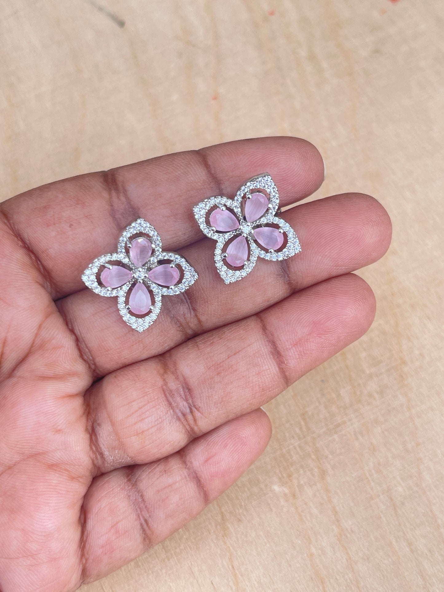 Zircon pastel studs