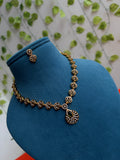 Ns913 diamond replica green pendant short neckset with earrings