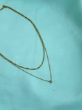DC107 anti tarnish stone 2 layer's 18inches adjustable daliy wear chains