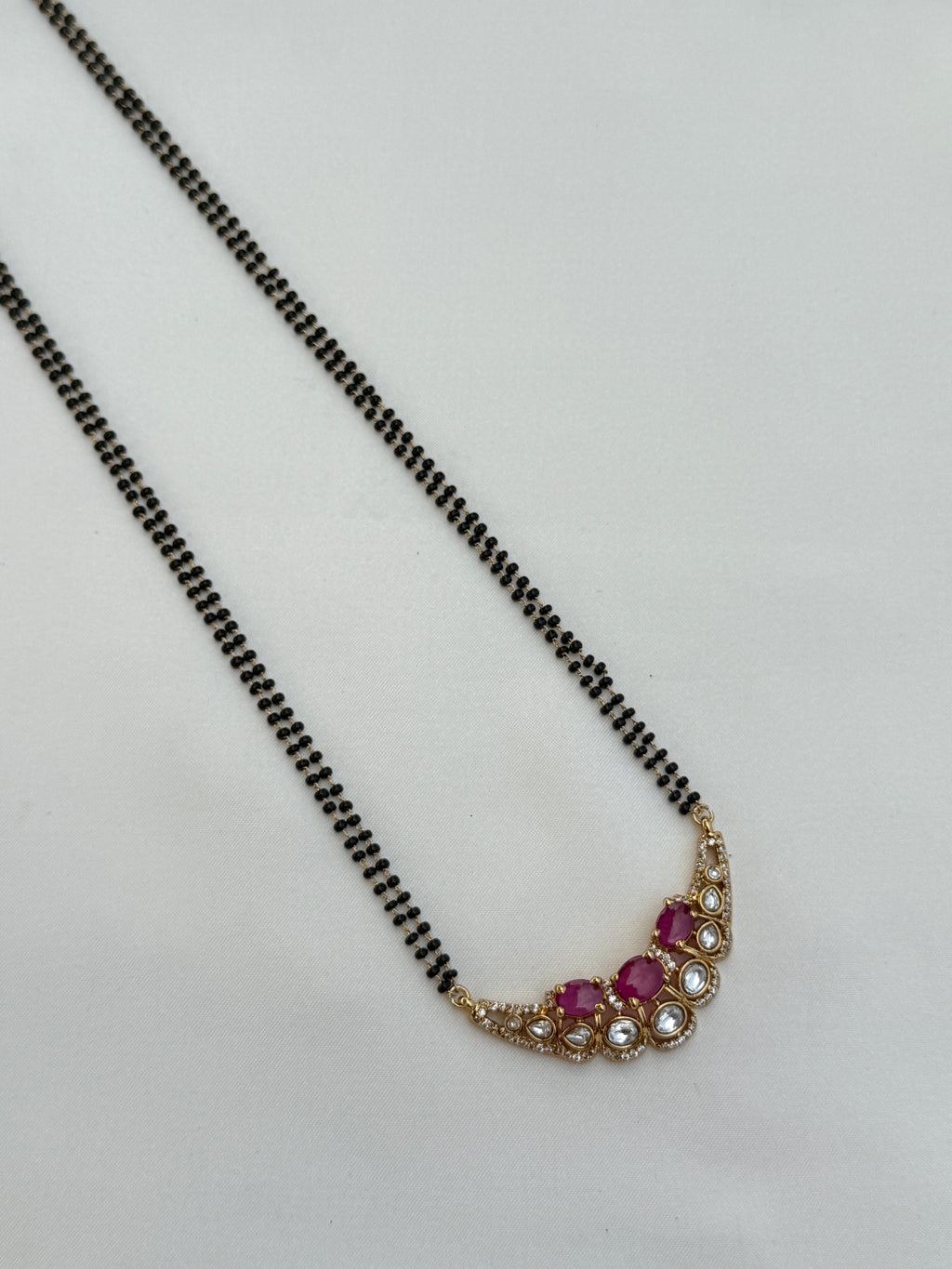 BB042 long Black Beads
