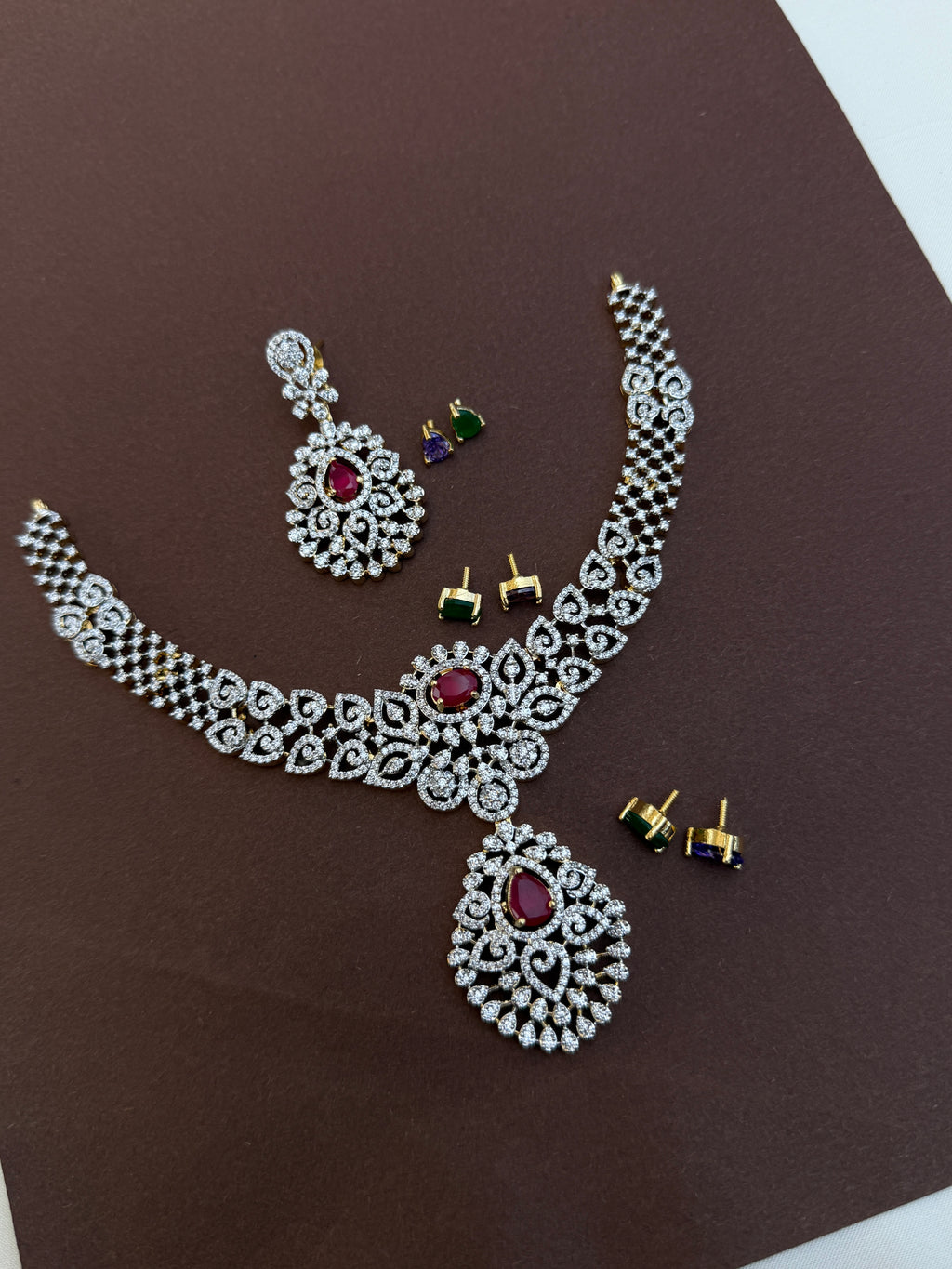 Ns801 diamond finishing changeable neckset 3 colours