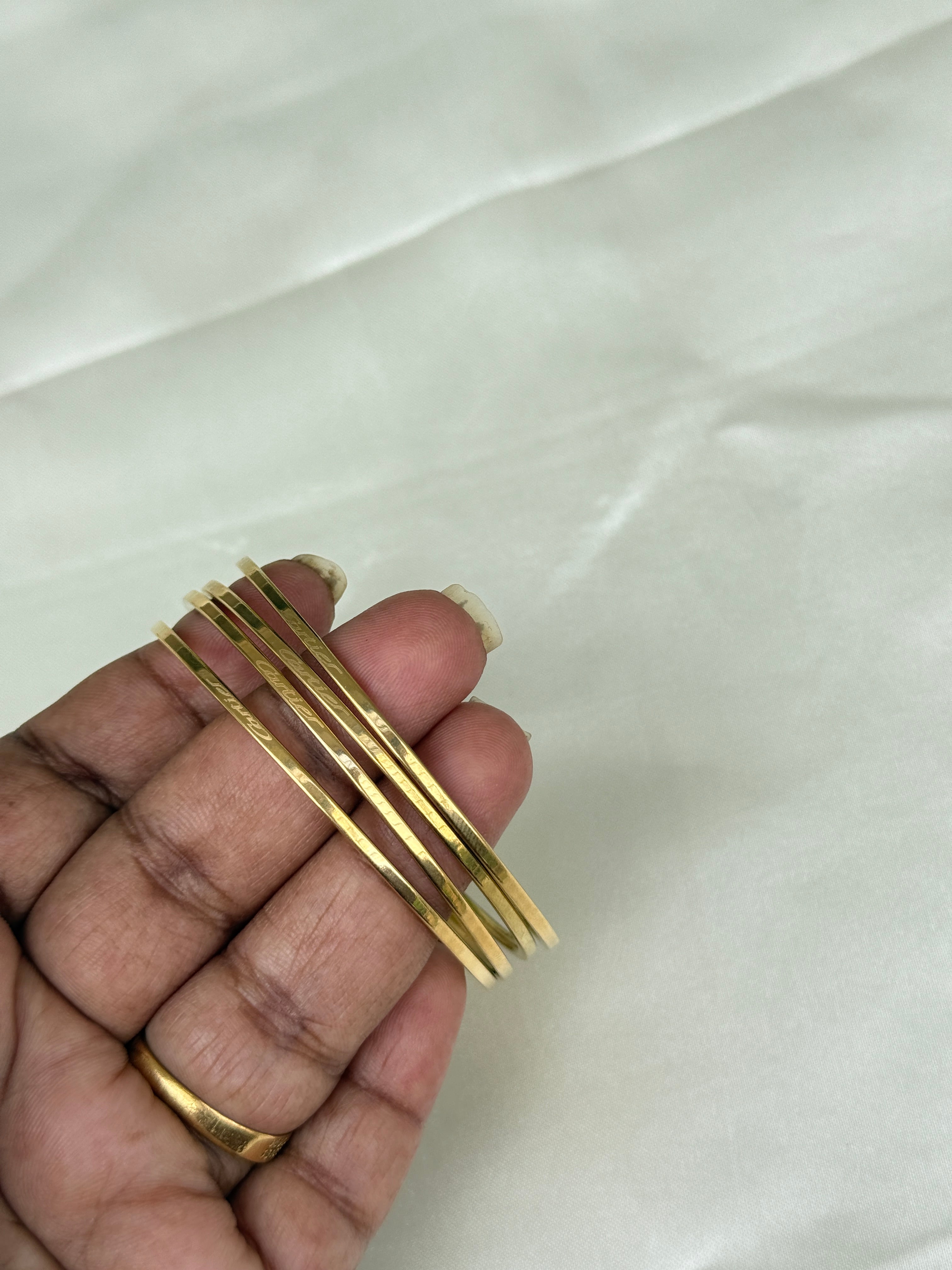 Ab500 Cartier inspired plain anti tarnish bangles color won't fade