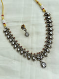 Ns296 peacock moissanite Victorian neckset with earrings