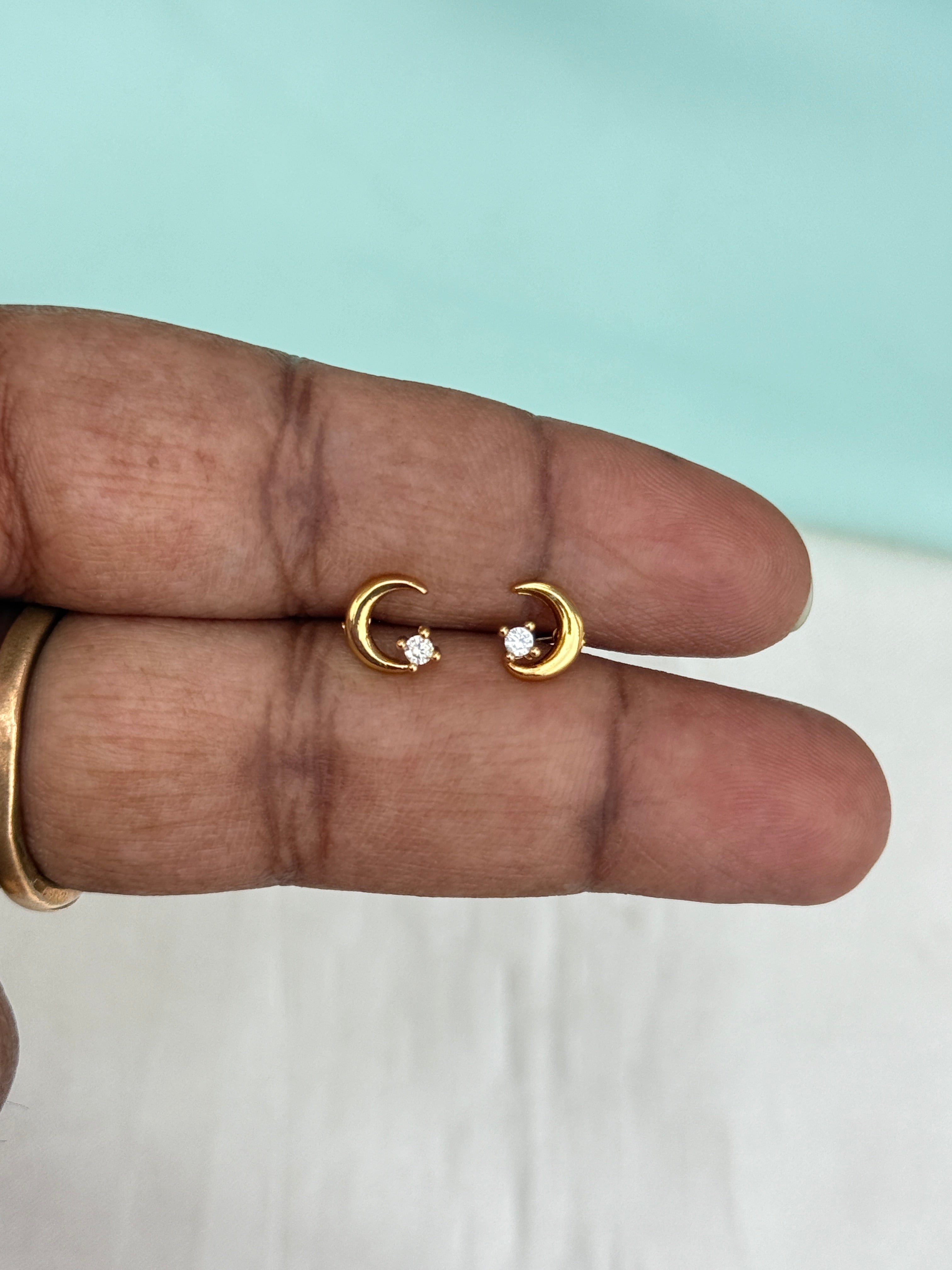 St158 moon stone back ball  second (2nd) tops studs