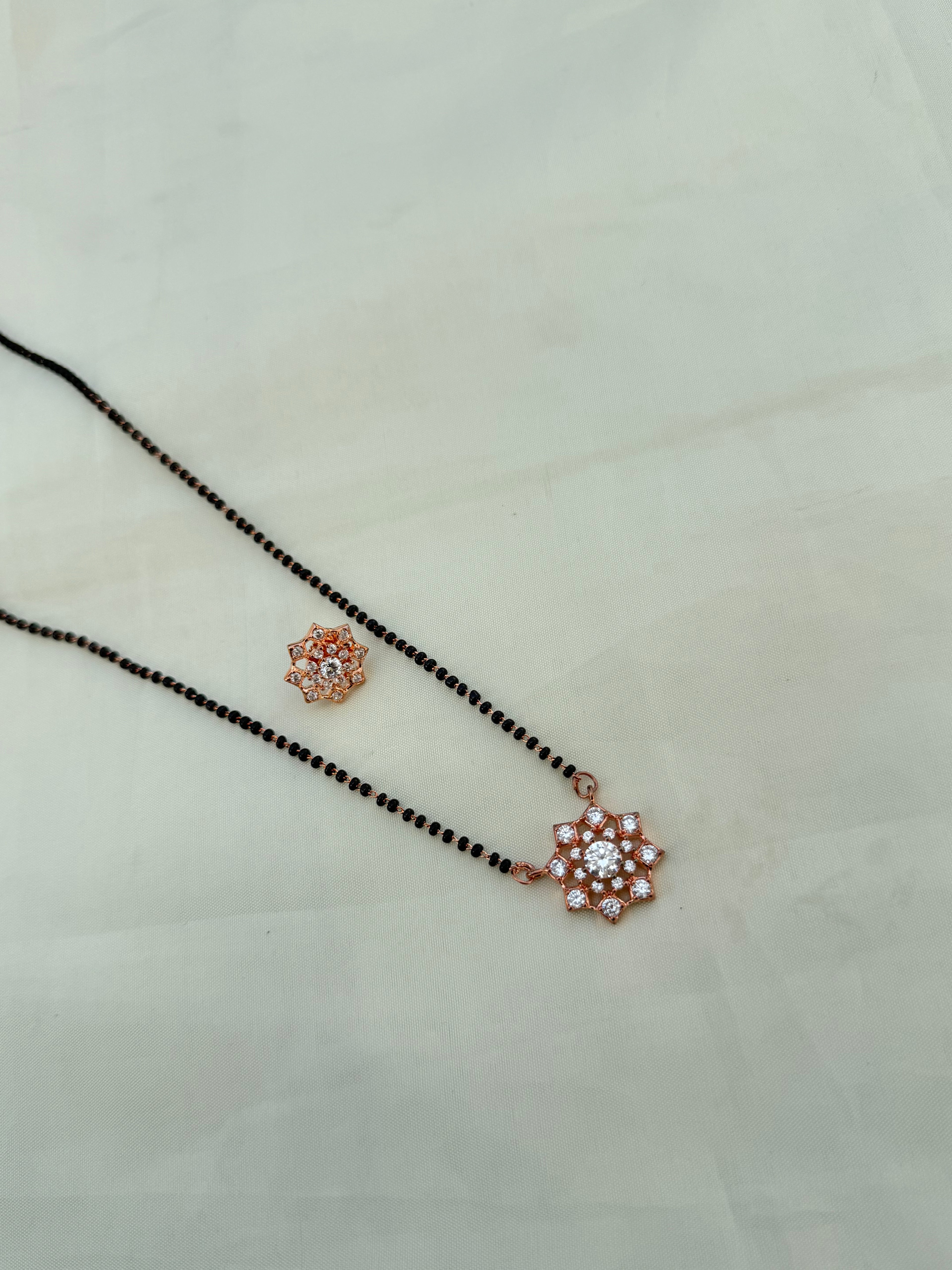Bb604 rose-gold 18 inches Blackbeads with studs