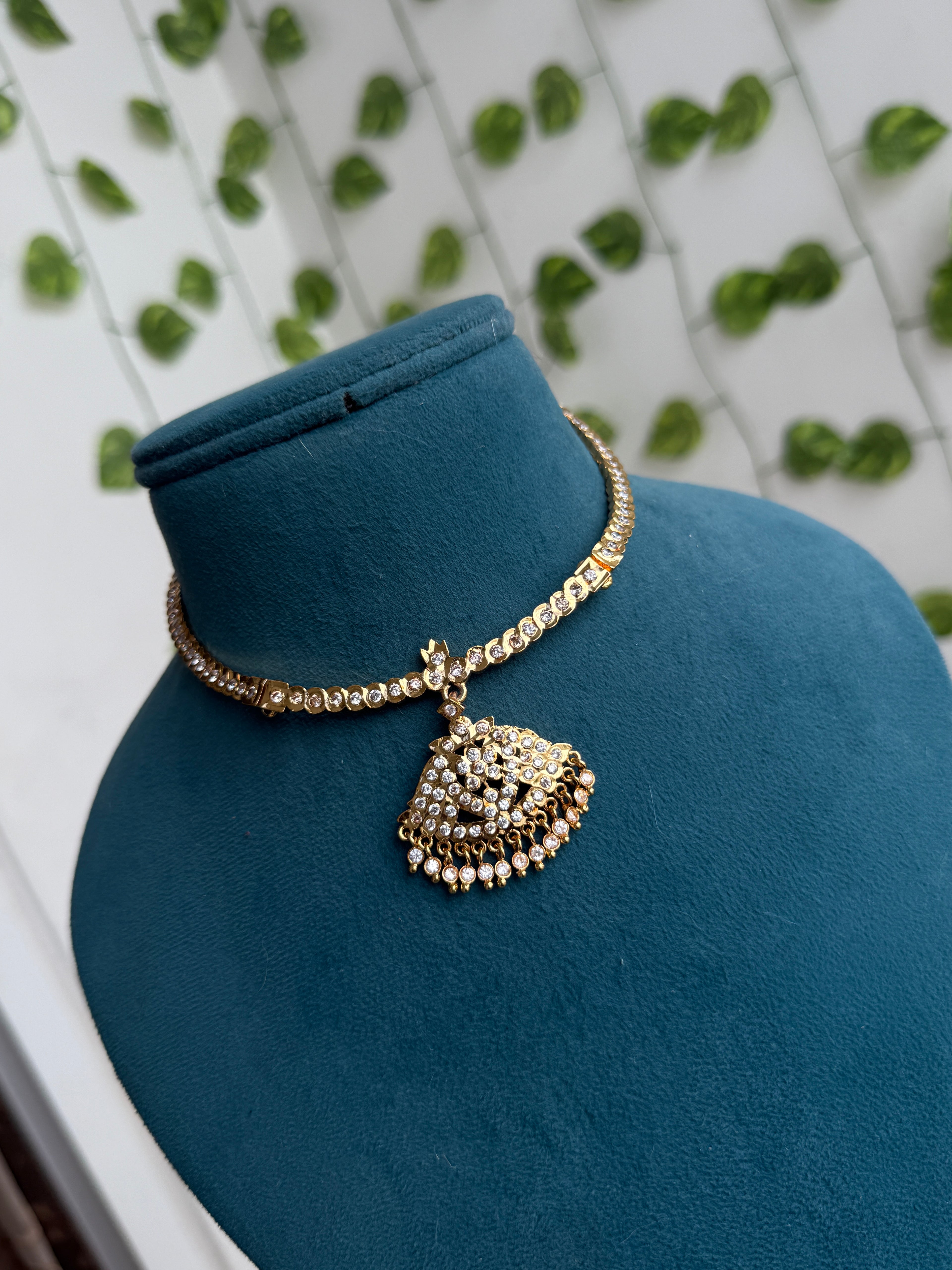 Ph391 panchaloham  polished kante neckset