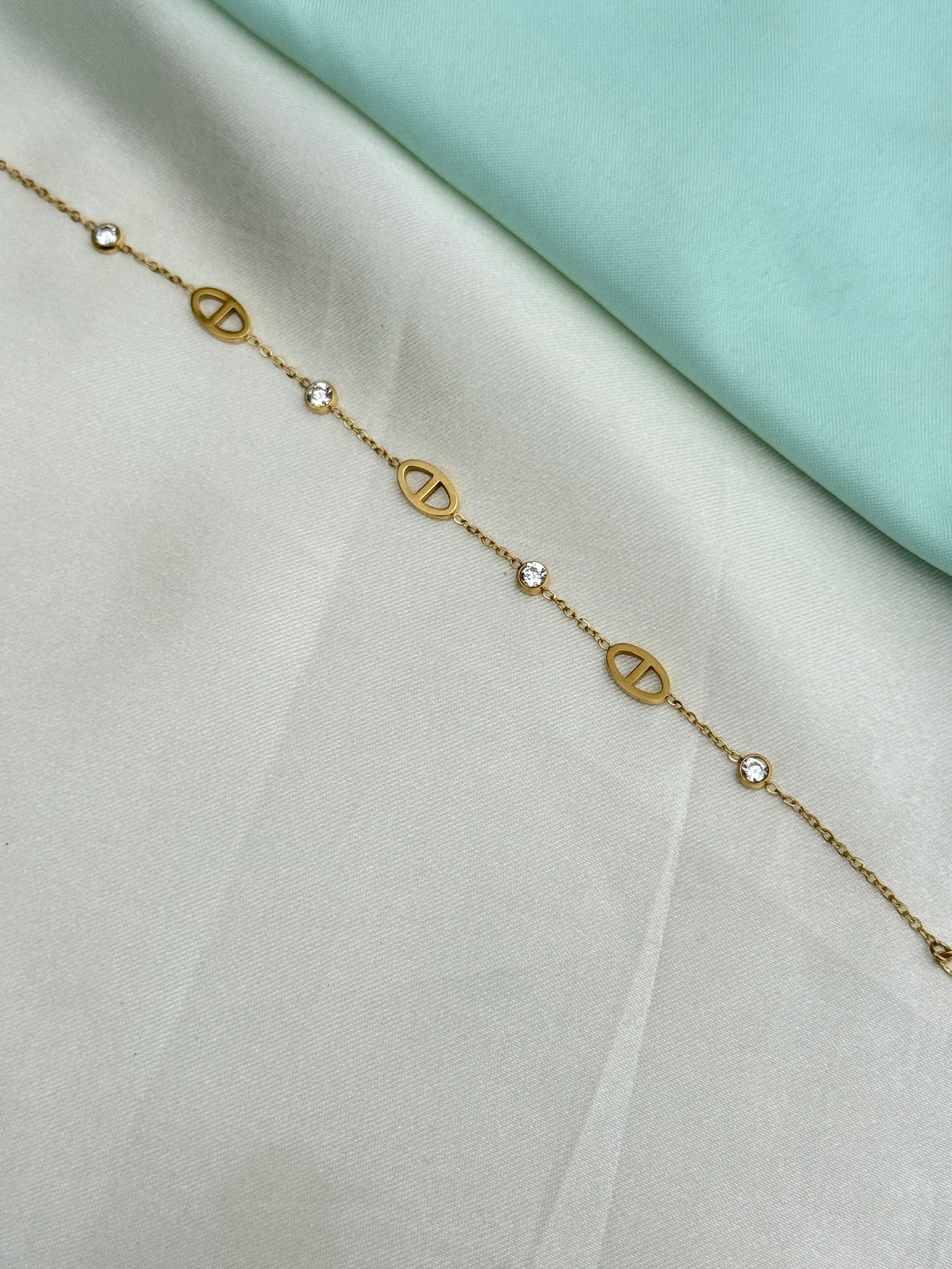 Ab620 anti tarnish 7.5inches 2:8 to 2:10 adjustable chain bracelet