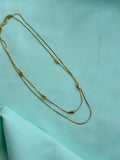 DC117 anti tarnish 2 layer's 18inches adjustable Daily Wear chains