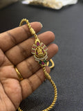 Tc641 unpolished panchaloham 24inches thali chain with side Lakshmi devi pendant