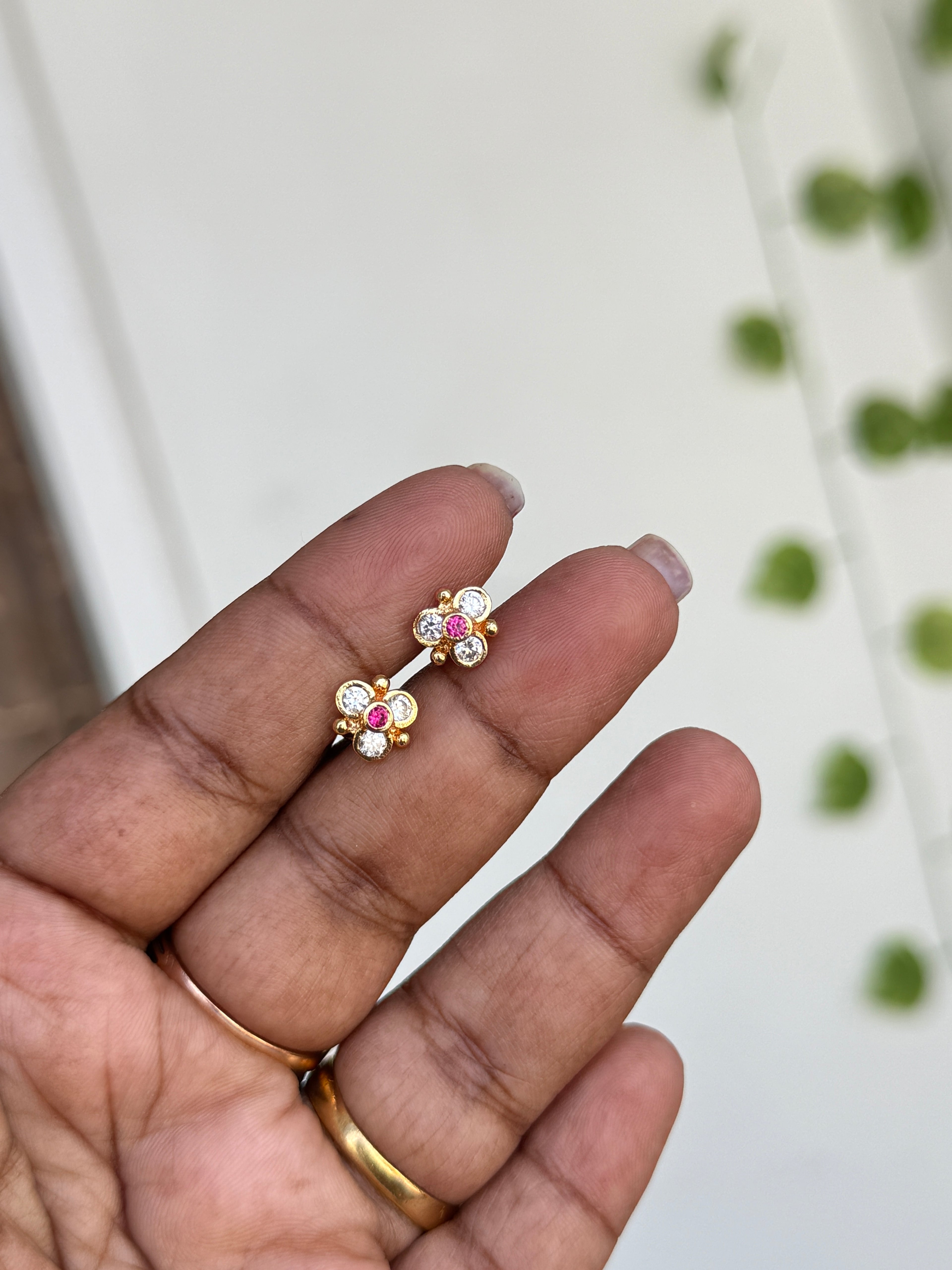 Ph232 panchaloham studs  suits for kids with back screw earrings