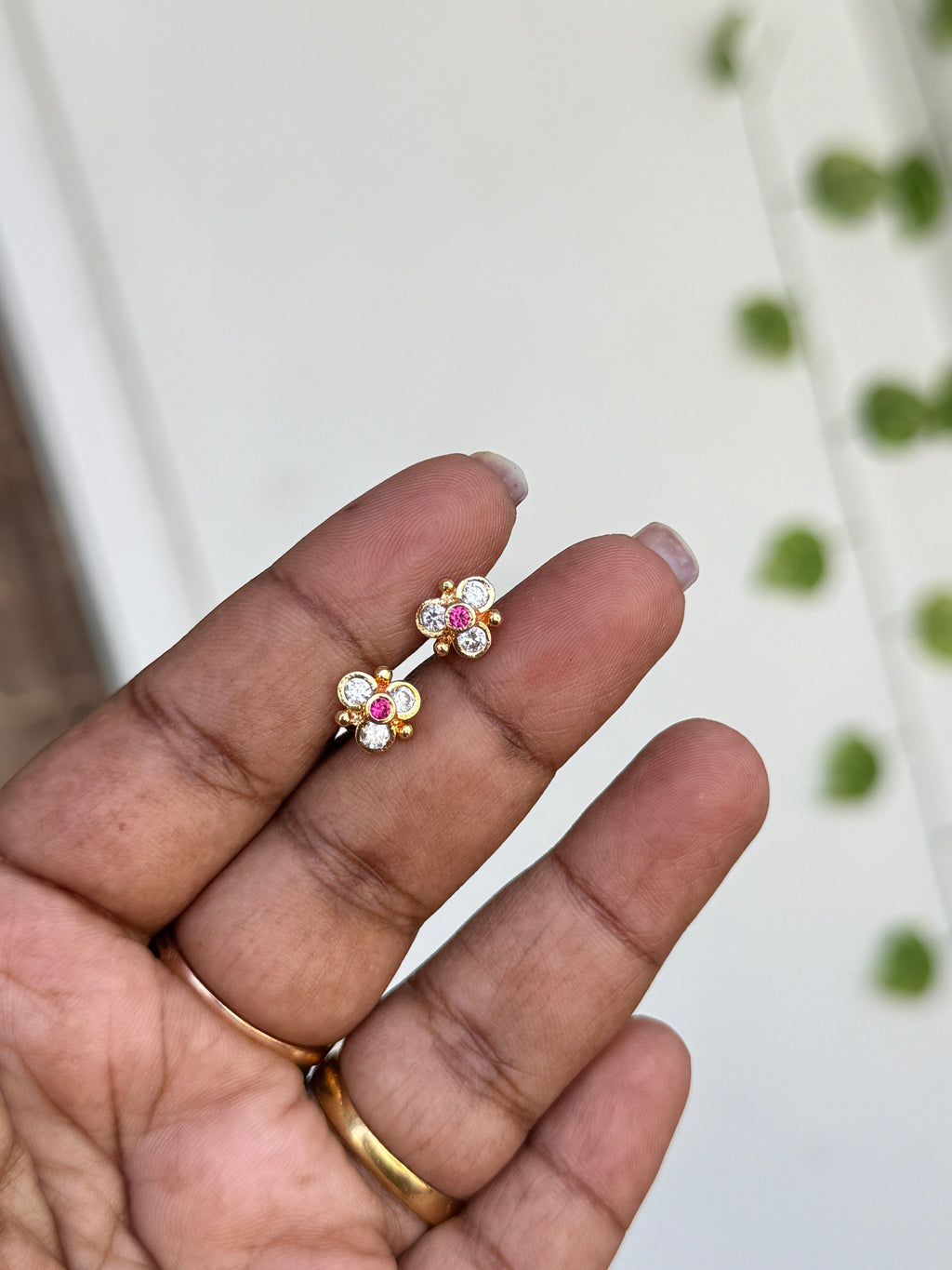 Ph232 panchaloham studs  suits for kids with back screw earrings