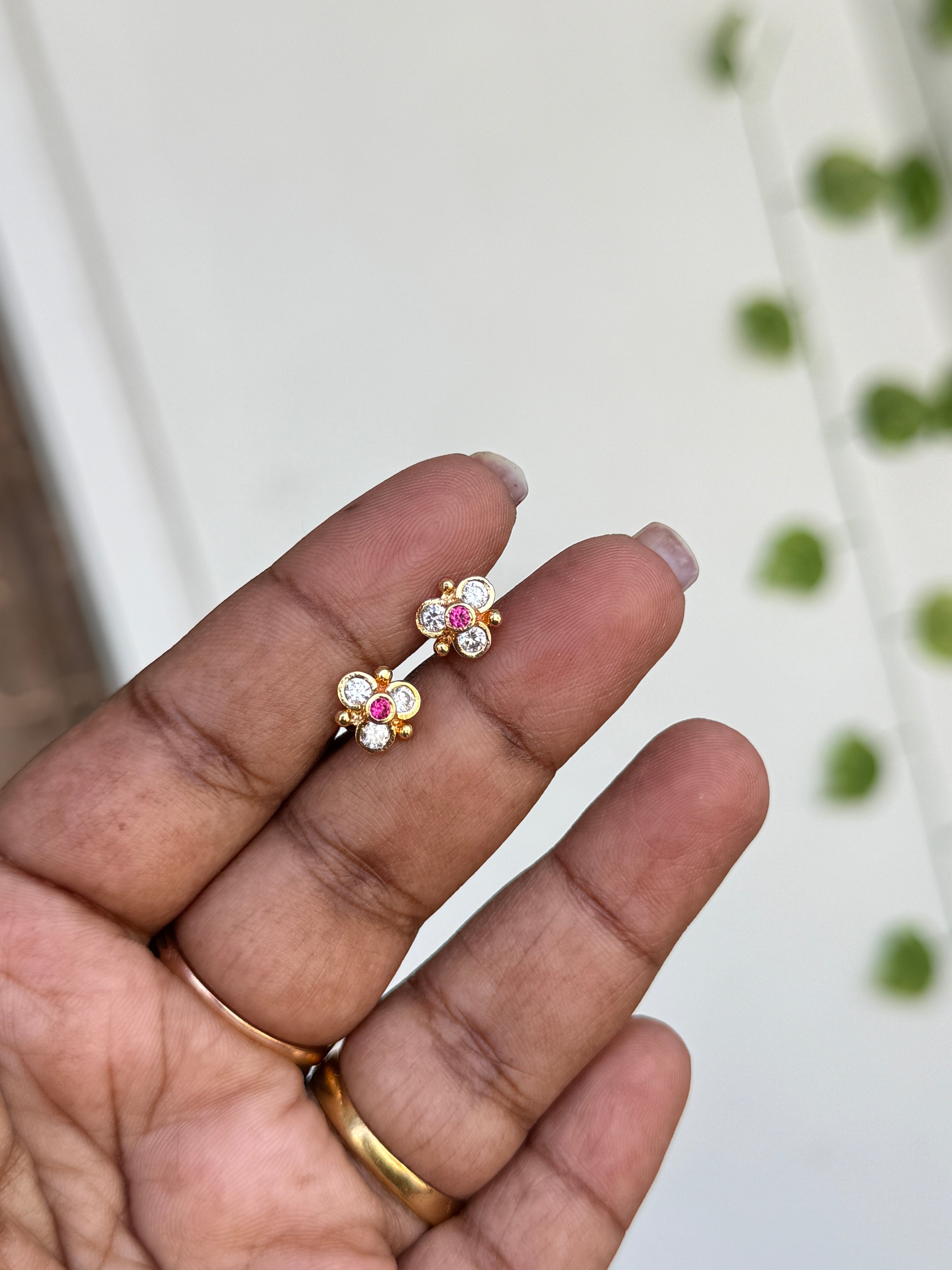 Ph232 panchaloham studs  suits for kids with back screw earrings