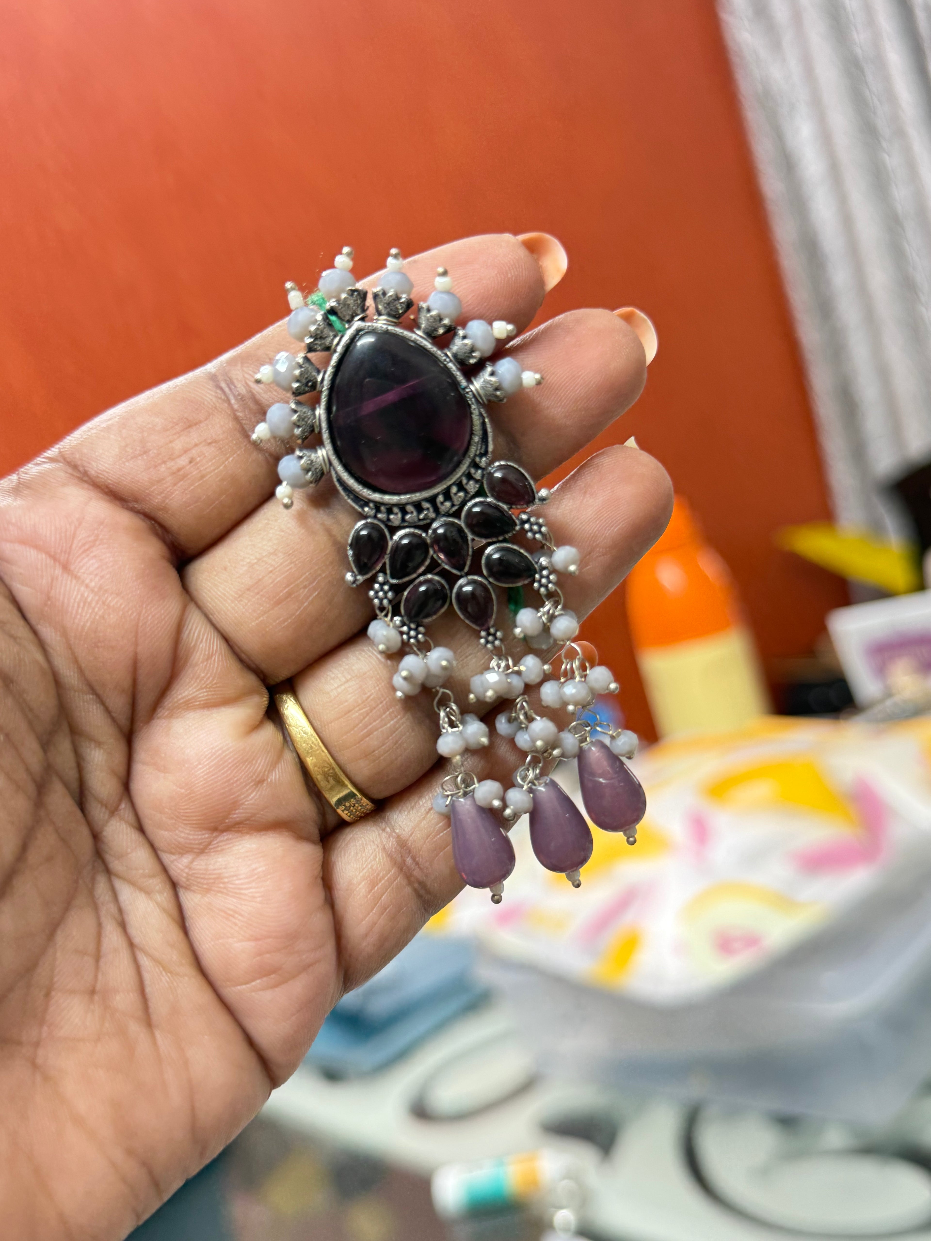 Oxidised hanging Earrings