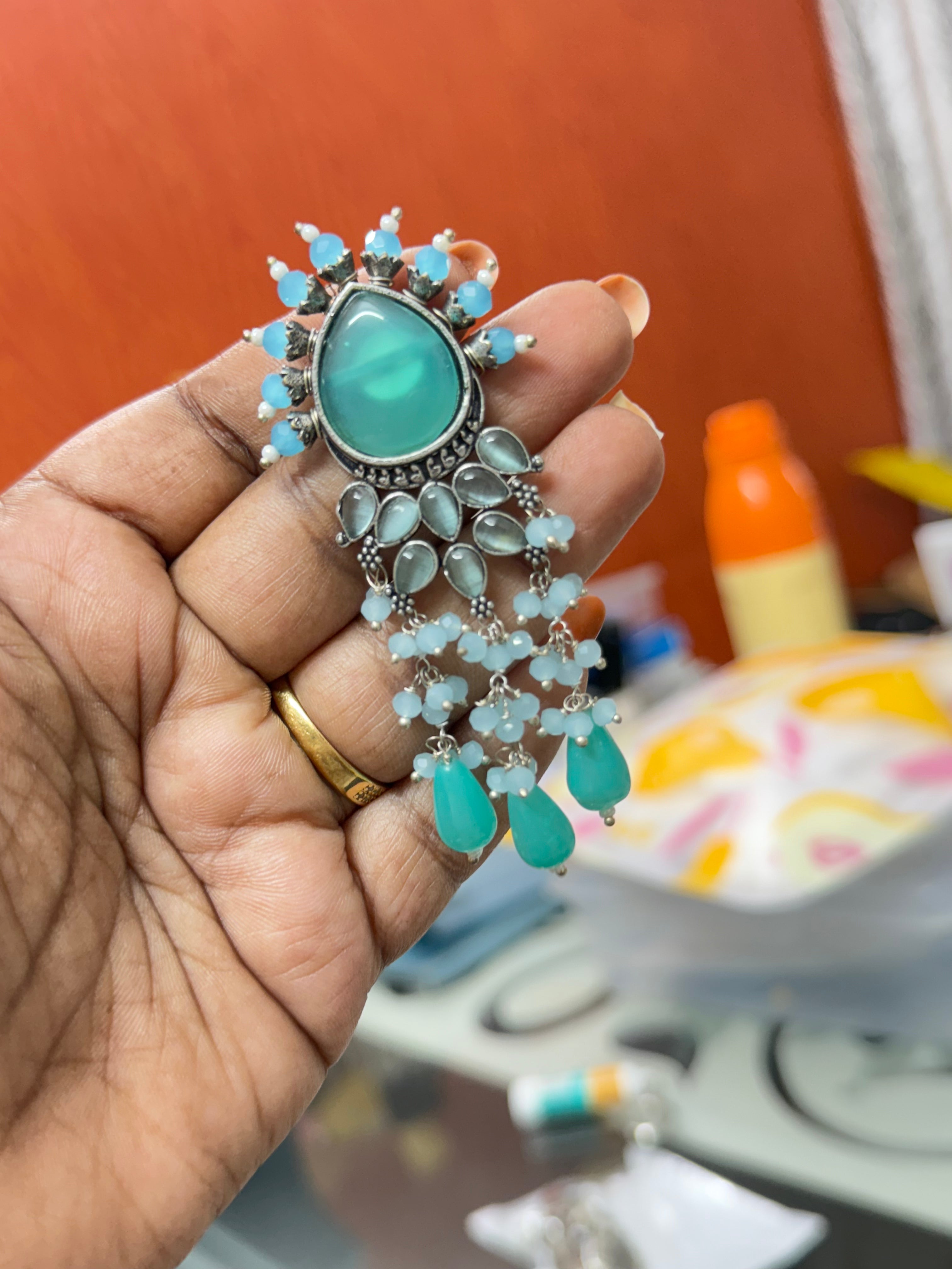 Oxidised hanging Earrings
