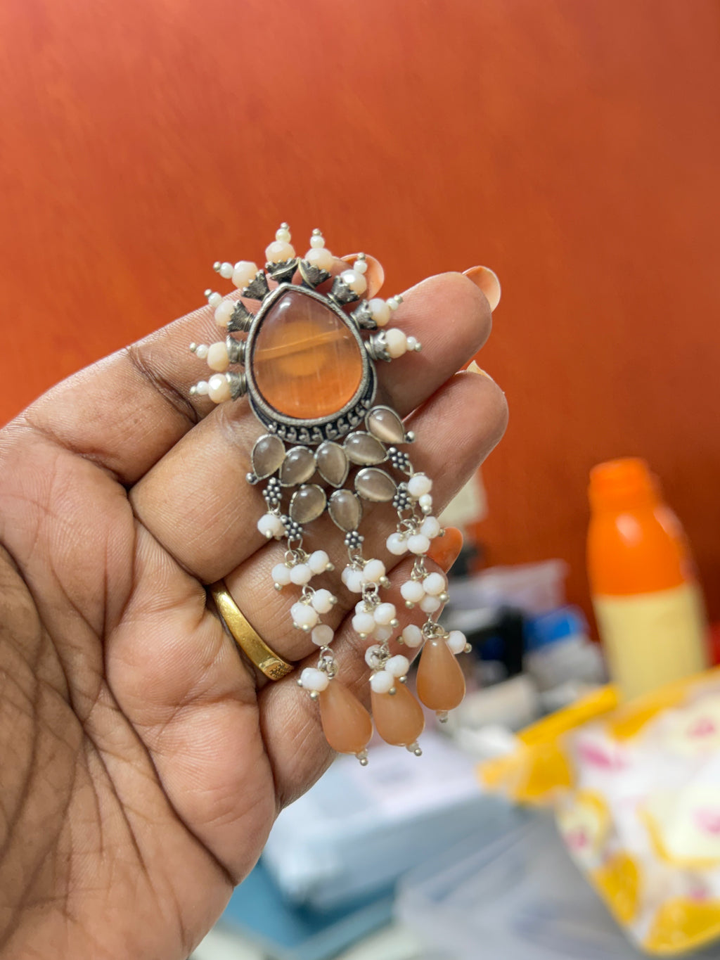Oxidised hanging Earrings
