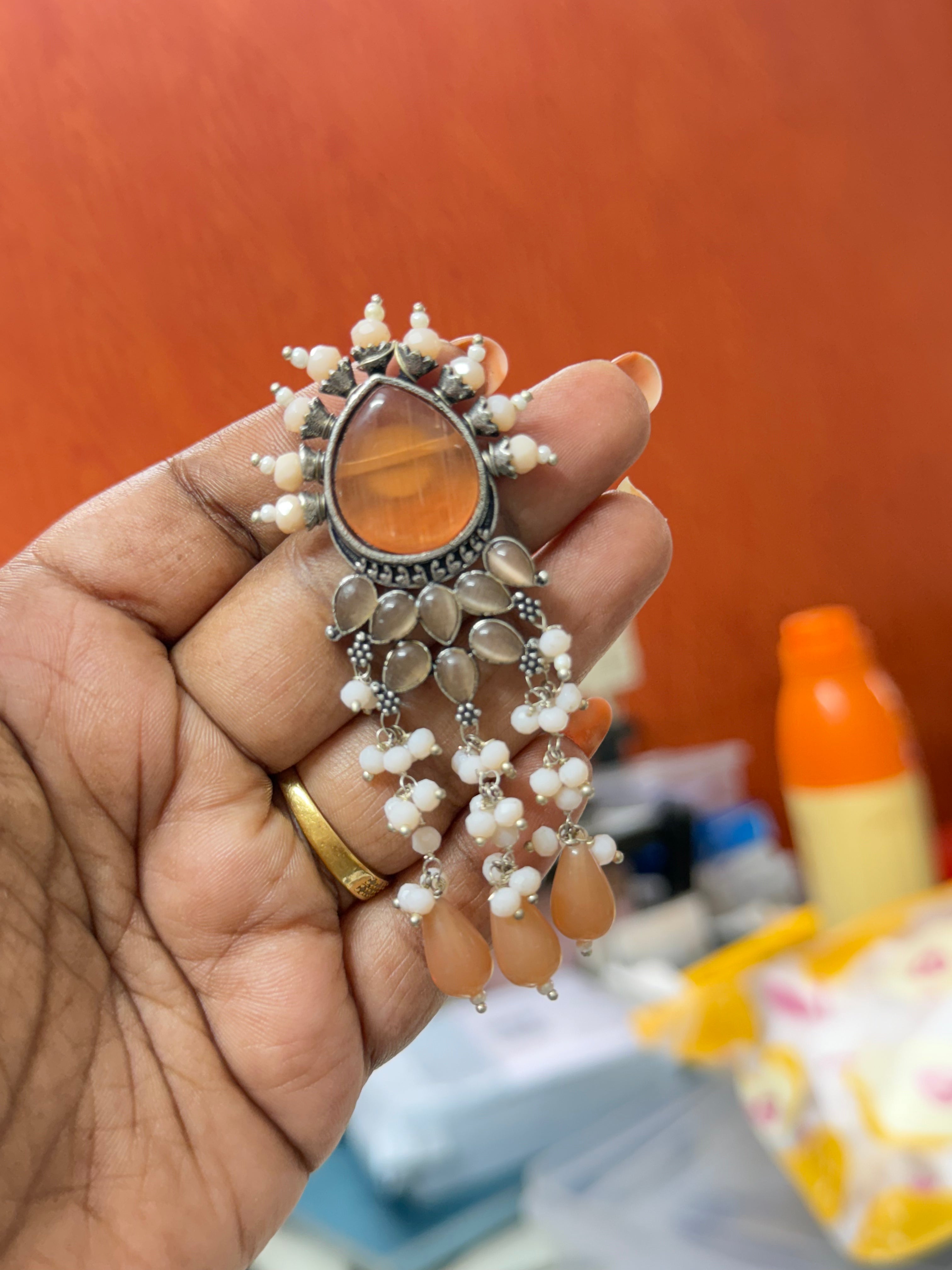Oxidised hanging Earrings