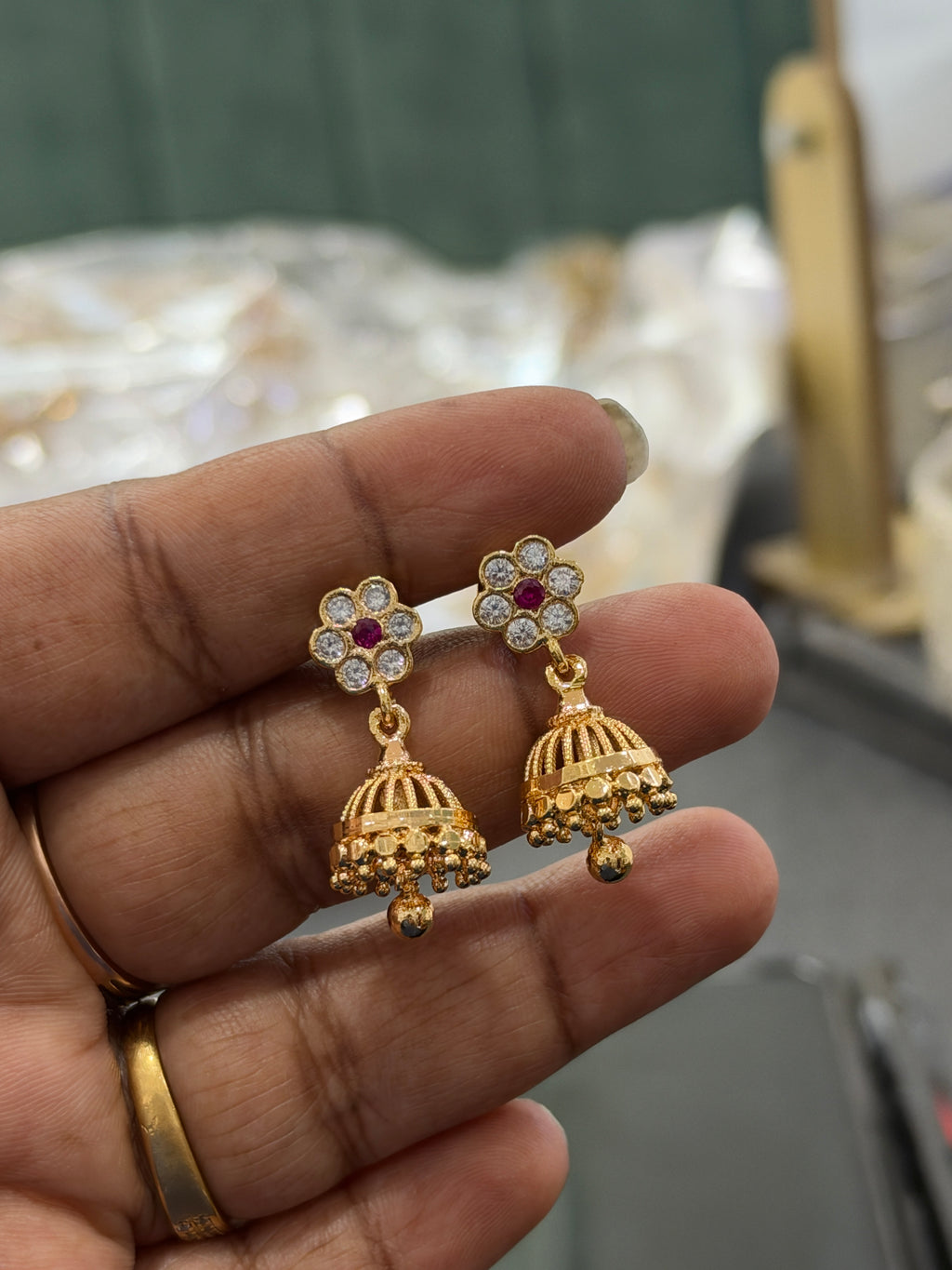 Ph605 Panchaloham butta back screw earrings