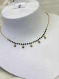 Bb472 anti tarnish few starts 16 to 18 inches adjustable black beads&nbsp;