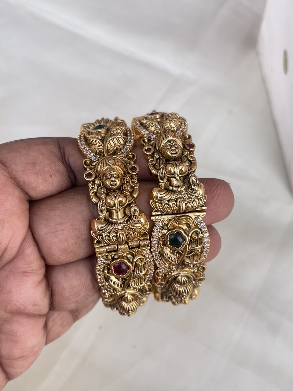 Pair of Nakshi heavy adjustable bangles