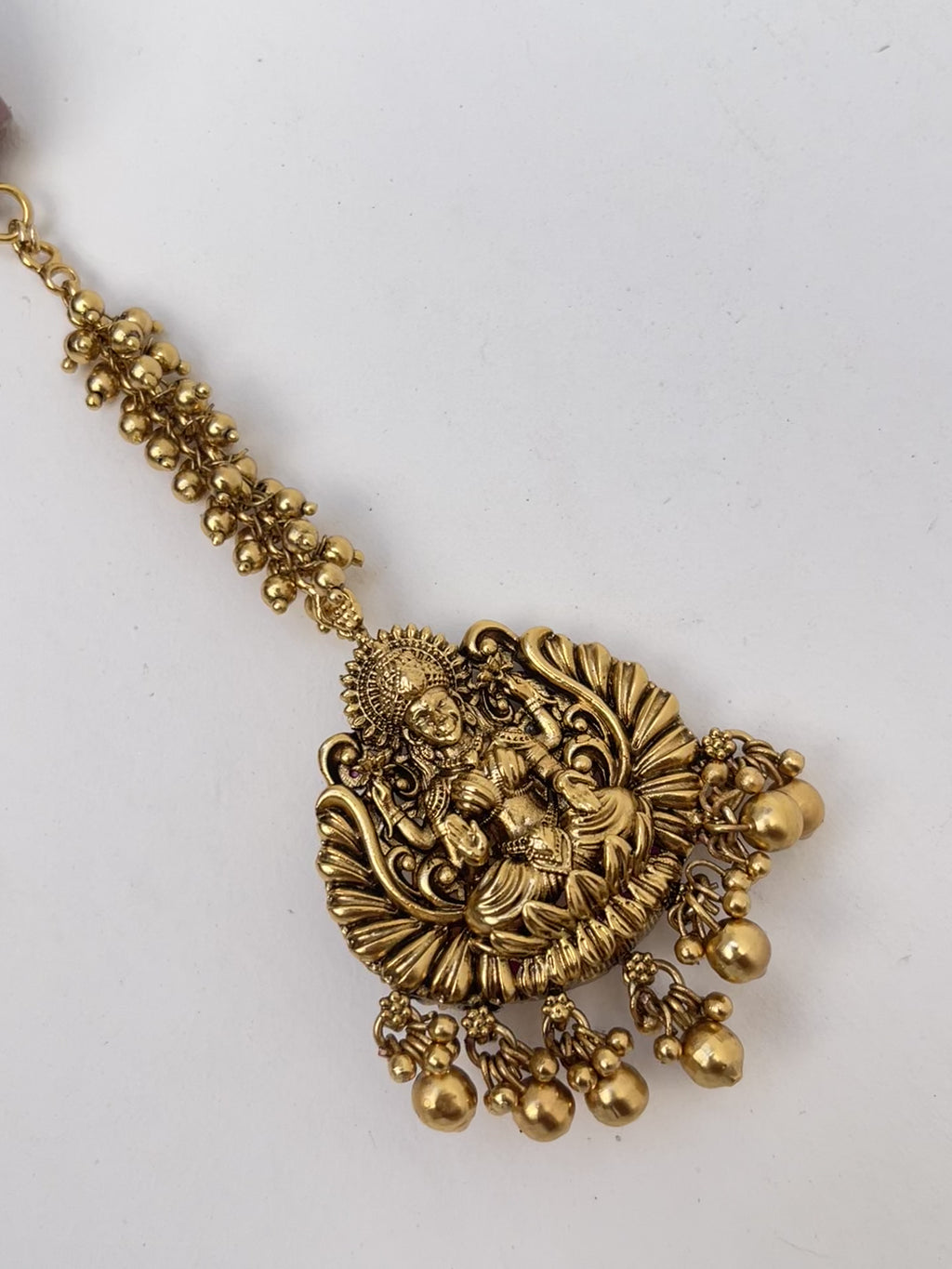 Reversible Antique Nakshi Maang Tikka