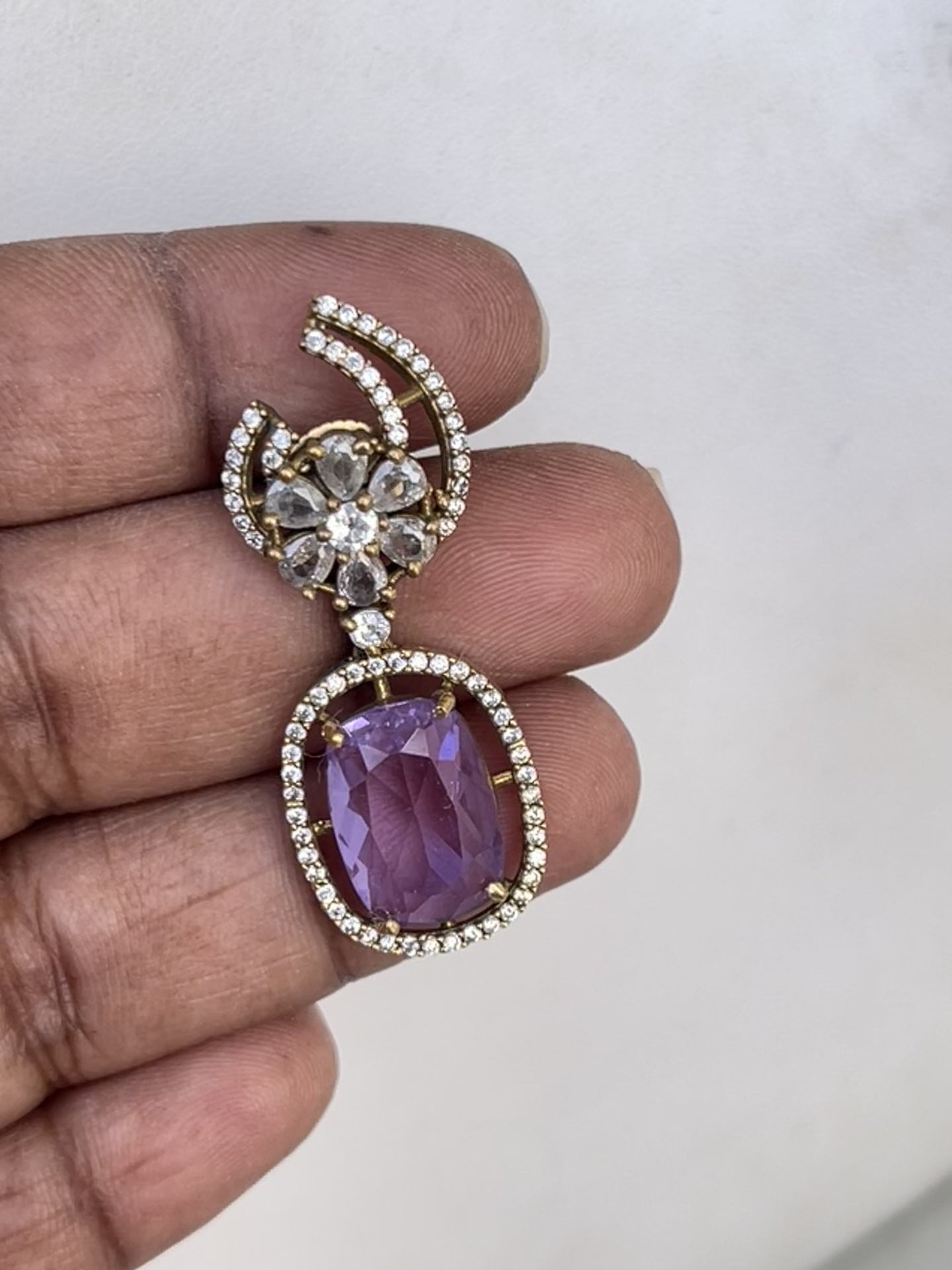 Purple Western earrings
