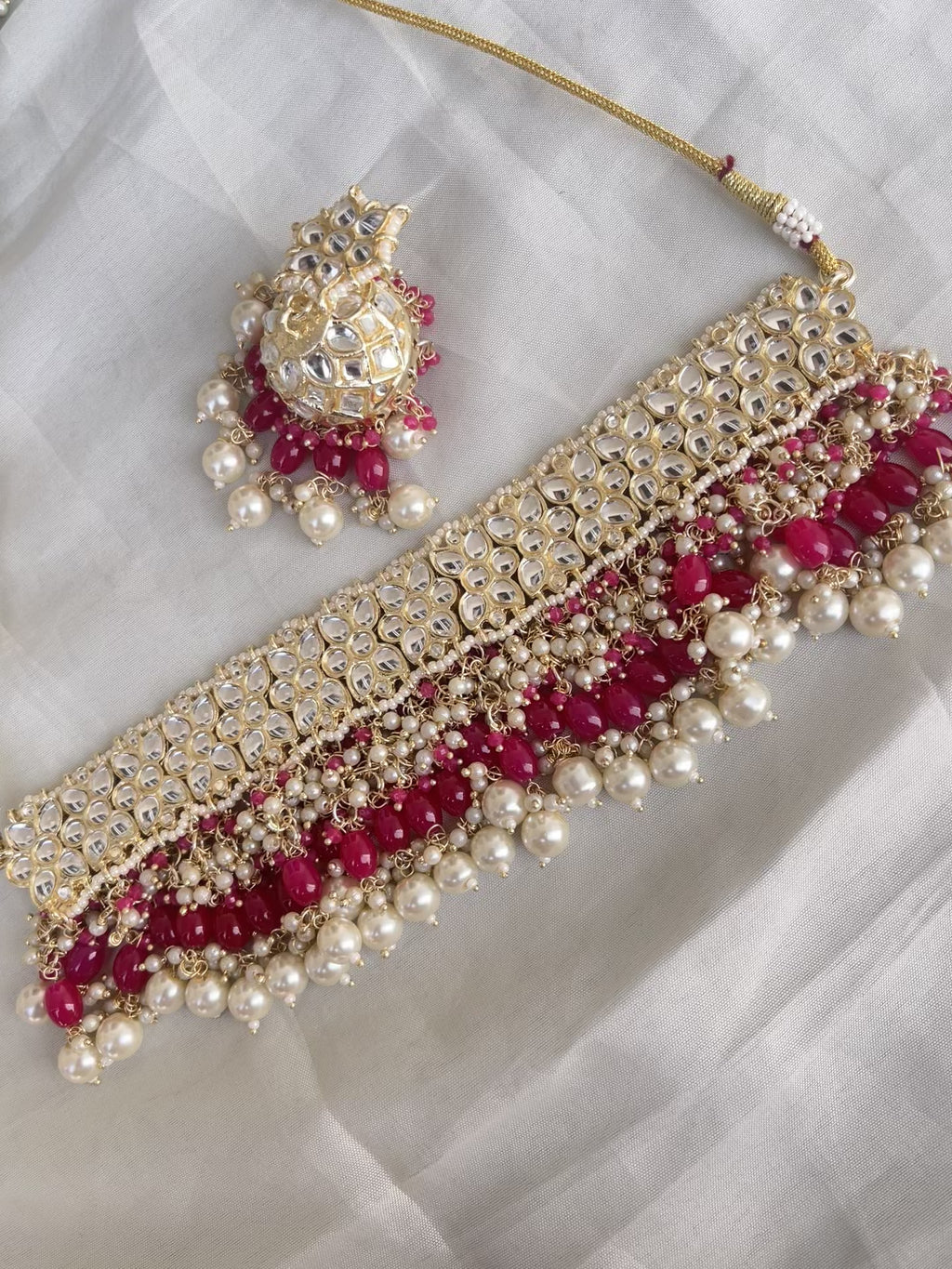 Meenakari heavy choker with earrings