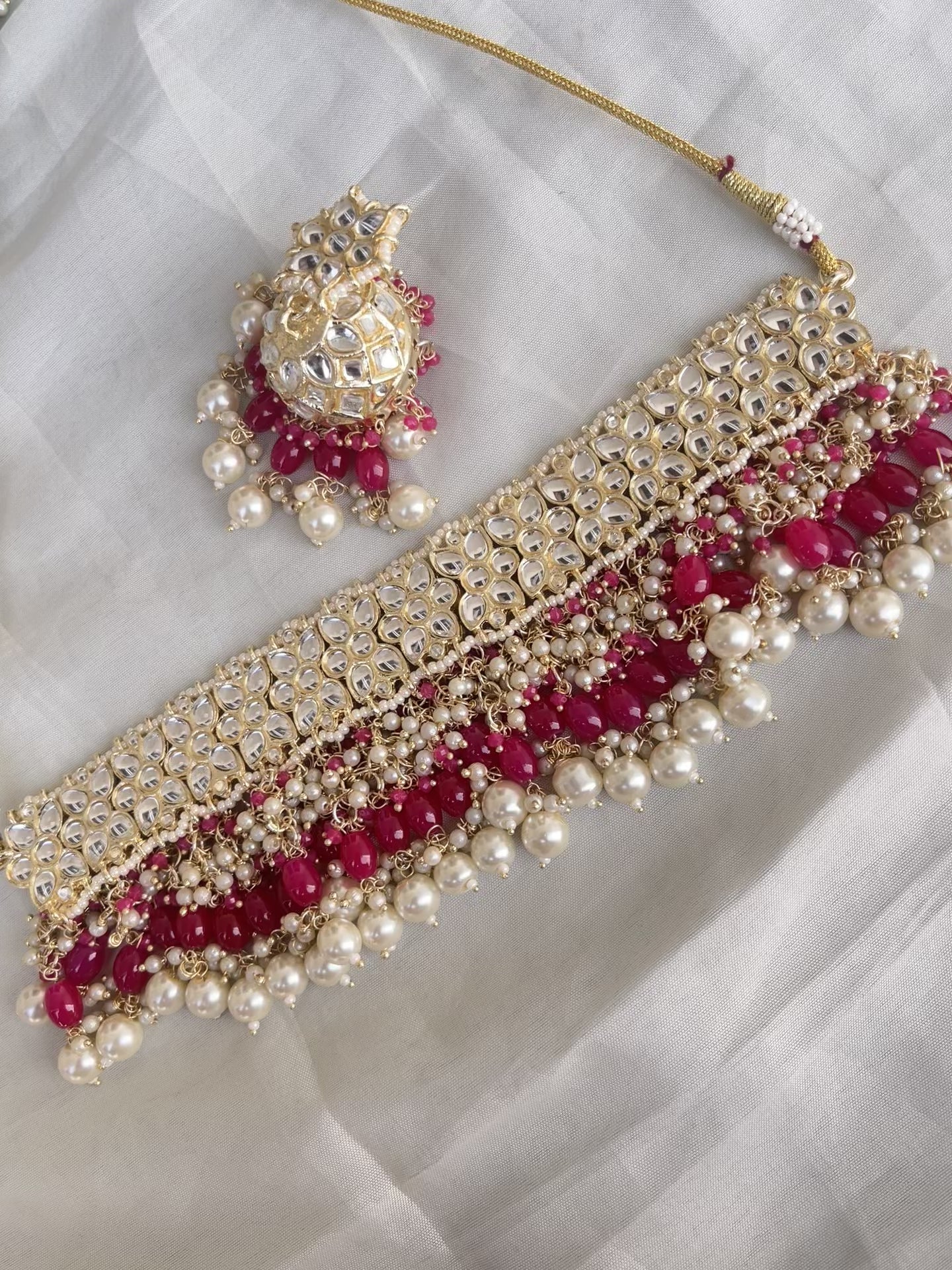 Meenakari heavy choker with earrings