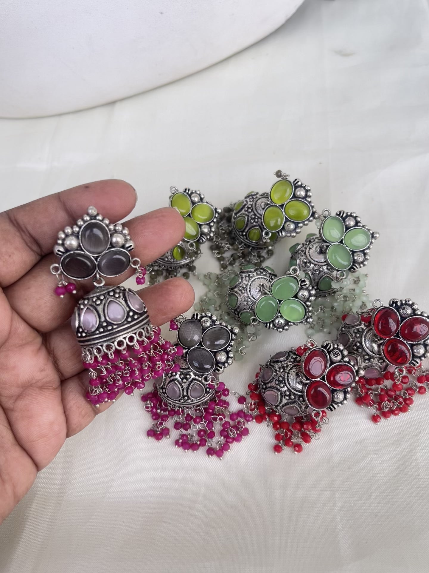 Oxidised butta Earrings