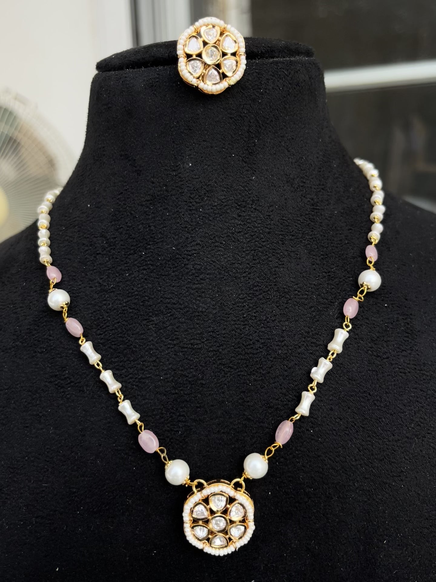 Kundan Pearl Chain pc009
