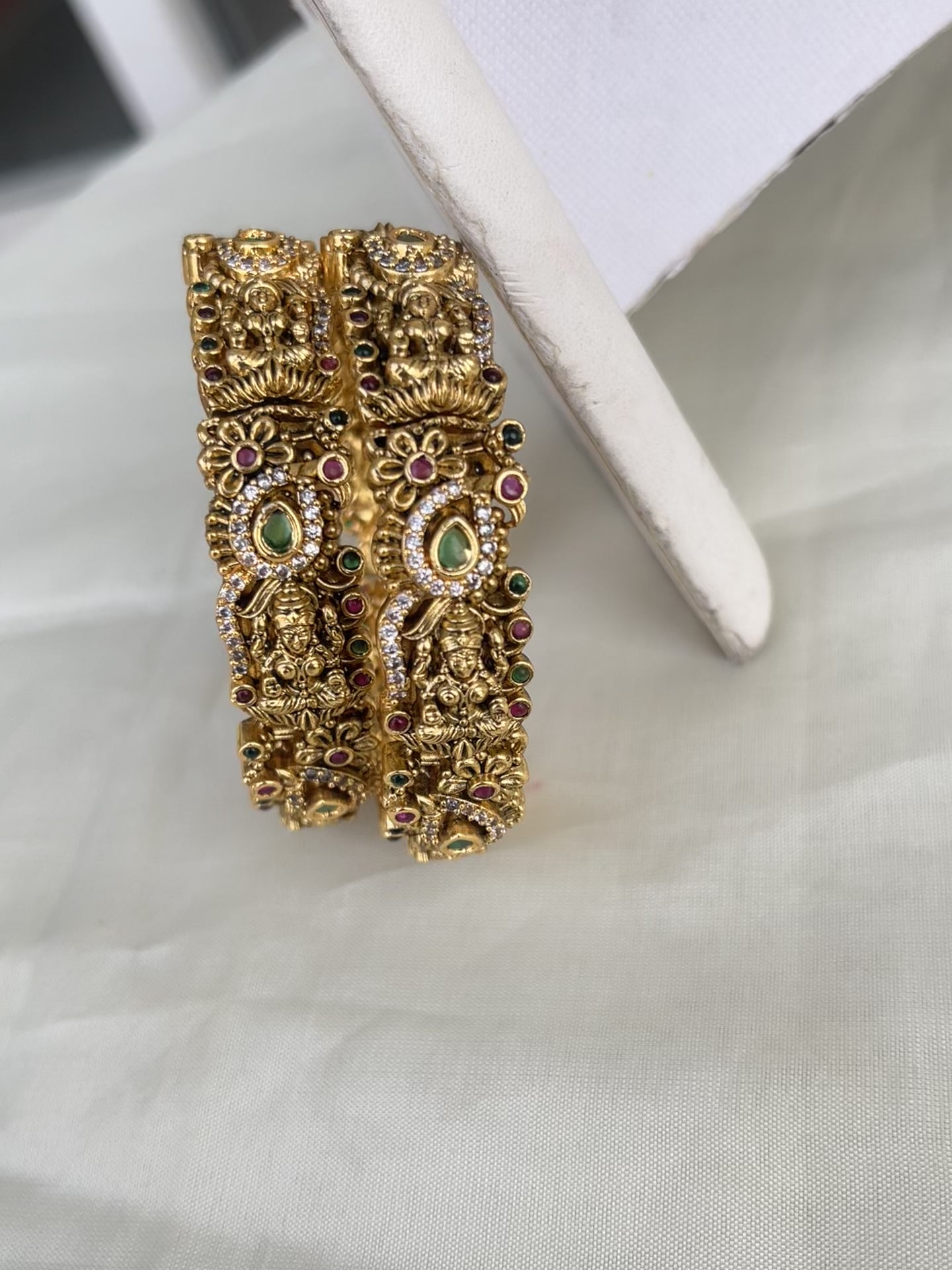 Pair of Nakshi adjustable bangles Lakshmi Devi Design