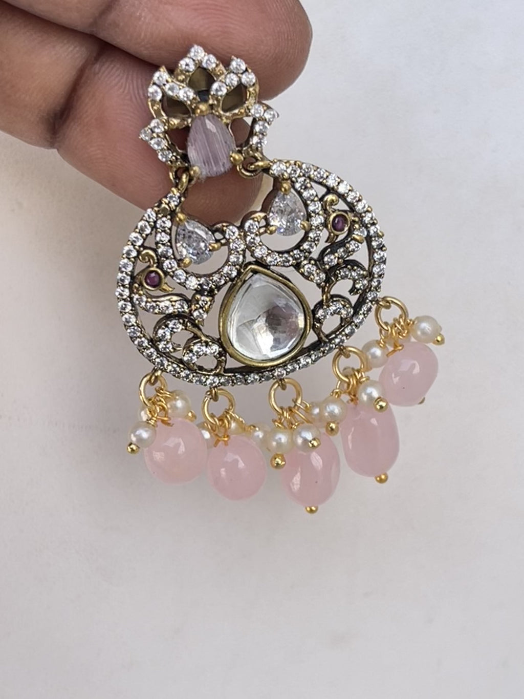 Victorian chandbali Earrings Small