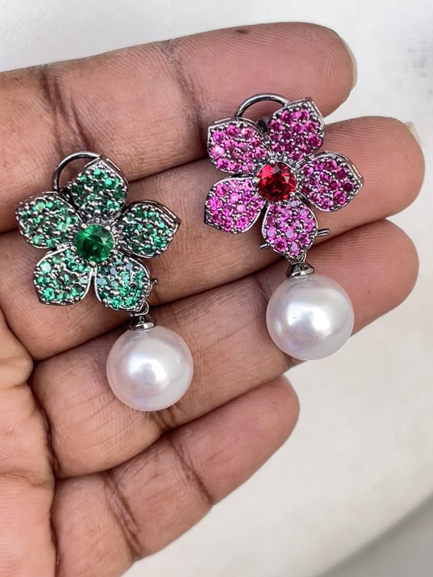 Nano stone earrings